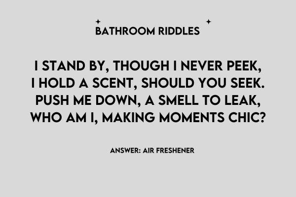 Bathroom Riddles for Kids